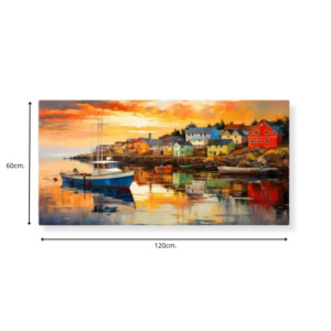 Πίνακας σε καμβά "Fishing Boat" Megapap ψηφιακής εκτύπωσης 120x60x3εκ. - Image 3
