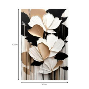 Πίνακας σε καμβά "Abstract Flower" Megapap ψηφιακής εκτύπωσης 70x100x3εκ. - Image 3