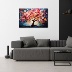 Πίνακας σε καμβά "Pink Tree" Megapap ψηφιακής εκτύπωσης 100x70x3εκ. - Image 2