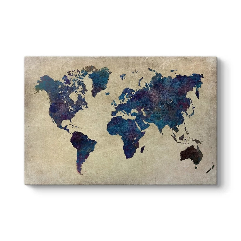 Πίνακας σε καμβά "World Map" Megapap ψηφιακής εκτύπωσης 125x80x3εκ. Πίνακας σε καμβά "World Map" Megapap ψηφιακής εκτύπωσης 125x80x3εκ.