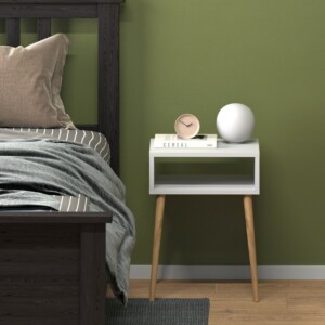 Κομοδίνο Fiona Megapap χρώμα λευκό 45x30x58εκ. - Image 2