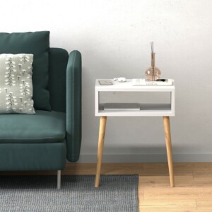 Κομοδίνο Fiona Megapap χρώμα λευκό 45x30x58εκ. - Image 3