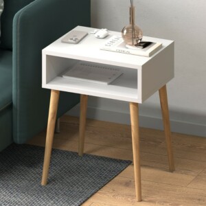 Κομοδίνο Fiona Megapap χρώμα λευκό 45x30x58εκ. - Image 4