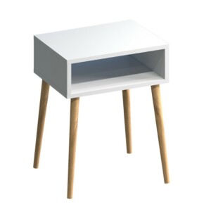 Κομοδίνο Fiona Megapap χρώμα λευκό 45x30x58εκ. - Image 5