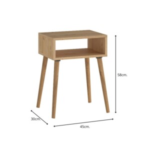 Κομοδίνο Fiona Megapap χρώμα pine oak 45x30x58εκ. - Image 6