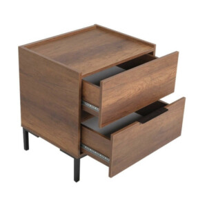 Κομοδίνο Oryana Megapap χρώμα καρυδί 55x44x59εκ. - Image 3