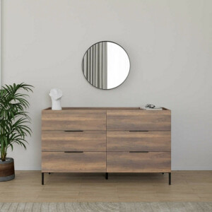 Συρταριέρα Oryana Megapap χρώμα καρυδί 140x44x81εκ. - Image 2