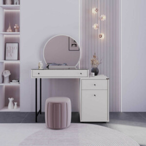 Τουαλέτα με καθρέπτη Dior Megapap χρώμα λευκό του πάγου 108x45x130εκ. - Image 3