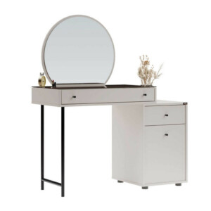 Τουαλέτα με καθρέπτη Dior Megapap χρώμα λευκό του πάγου 108x45x130εκ. - Image 5