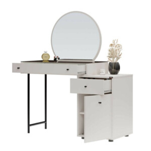 Τουαλέτα με καθρέπτη Dior Megapap χρώμα λευκό του πάγου 108x45x130εκ. - Image 8