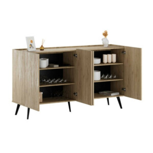 Μπουφές Luna Megapap χρώμα florida oak 180x43x100εκ. - Image 3