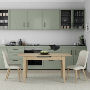 Τραπέζι Trendline Megapap επεκτεινόμενο χρώμα oak 120/150x70x75εκ. - Image 3