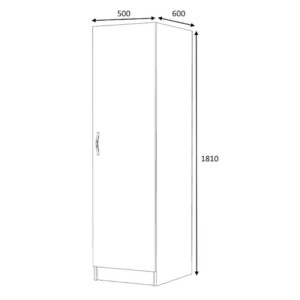 Ντουλάπα ρούχων Victoria Megapap μονόφυλλη χρώμα λευκό 50x60x181εκ. - Image 7