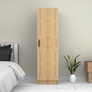 Ντουλάπα ρούχων Victoria Megapap μονόφυλλη χρώμα φυσικό οξιάς 50x60x181εκ. - Image 6