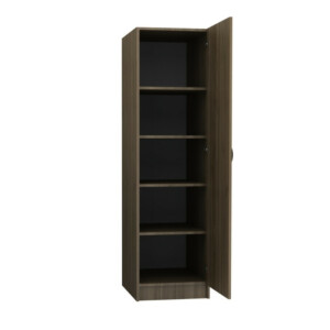 Ντουλάπα ρούχων Victoria Megapap μονόφυλλη χρώμα καρυδί 50x60x181εκ. - Image 2