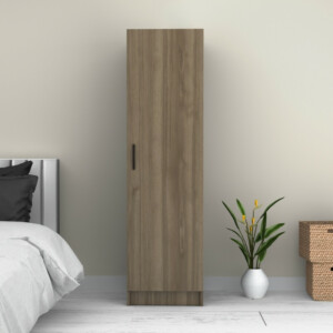 Ντουλάπα ρούχων Victoria Megapap μονόφυλλη χρώμα καρυδί 50x60x181εκ. - Image 6