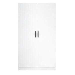 Ντουλάπα ρούχων Victoria Megapap δίφυλλη χρώμα λευκό 100x60x181εκ. - Image 3