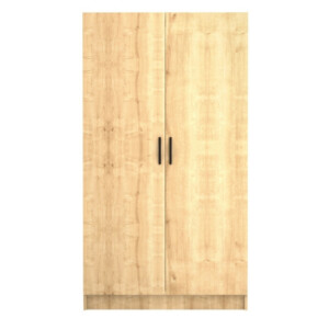 Ντουλάπα ρούχων Victoria Megapap δίφυλλη χρώμα φυσικό οξιάς 100x60x181εκ. - Image 3