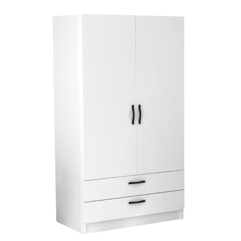 Ντουλάπα ρούχων Victoria Megapap δίφυλλη με συρτάρια χρώμα λευκό 100x60x181εκ. Ντουλάπα ρούχων Victoria Megapap δίφυλλη με συρτάρια χρώμα λευκό 100x60x181εκ.