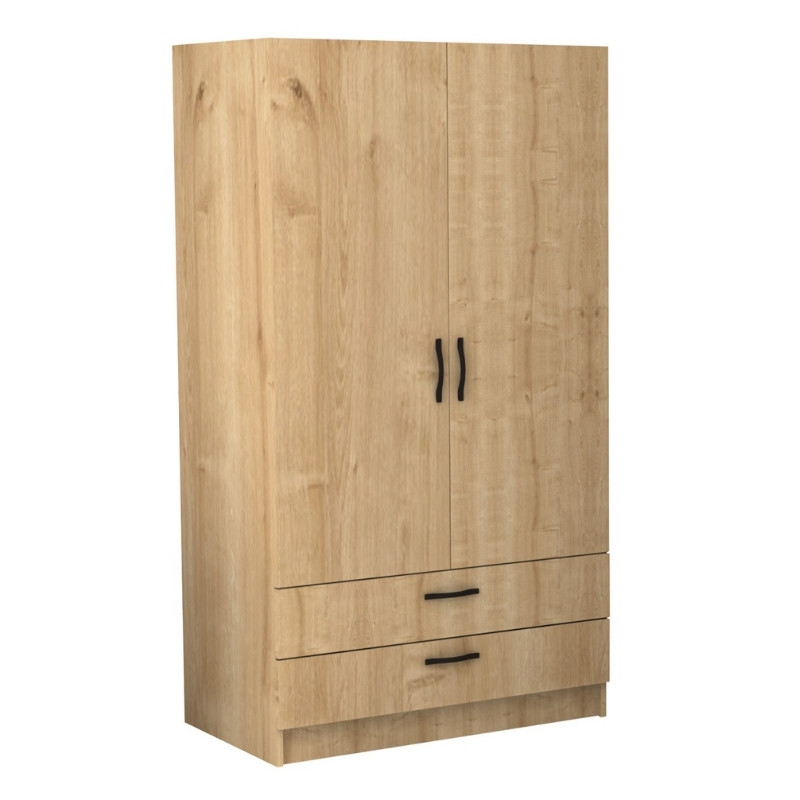 Ντουλάπα ρούχων Victoria Megapap δίφυλλη με συρτάρια χρώμα φυσικό οξιάς 100x60x181εκ. Ντουλάπα ρούχων Victoria Megapap δίφυλλη με συρτάρια χρώμα φυσικό οξιάς 100x60x181εκ.