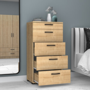 Συρταριέρα Helia Megapap χρώμα φυσικό οξιάς 60x44x108εκ. - Image 2