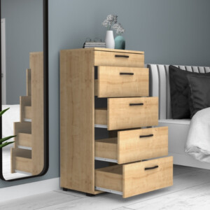 Συρταριέρα Helia Megapap χρώμα φυσικό οξιάς 60x44x108εκ. - Image 5