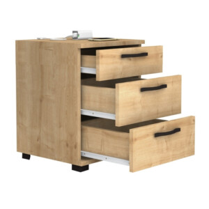 Κομοδίνο - συρταριέρα γραφείου Roco Megapap χρώμα φυσικό οξιάς 40x39x57εκ. - Image 7