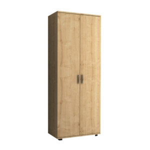 Ντουλάπα ρούχων - παπουτσοθήκη Eric Megapap δίφυλλη χρώμα φυσικό οξιάς 76x36x187εκ. - Image 6