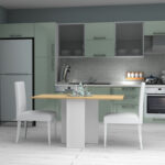 Τραπέζι Pepe Megapap επεκτεινόμενο χρώμα λευκό - φυσικό οξιάς 28(56+56)x77x75εκ. - Image 3