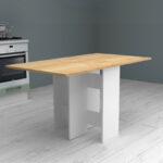 Τραπέζι Pepe Megapap επεκτεινόμενο χρώμα λευκό - φυσικό οξιάς 28(56+56)x77x75εκ. - Image 7