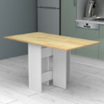 Τραπέζι Pepe Megapap επεκτεινόμενο χρώμα λευκό - φυσικό οξιάς 28(56+56)x77x75εκ. - Image 8