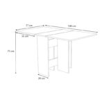 Τραπέζι Pepe Megapap επεκτεινόμενο χρώμα λευκό - φυσικό οξιάς 28(56+56)x77x75εκ. - Image 9