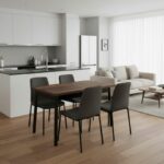 Τραπέζι Jemmy Megapap επεκτεινόμενο χρώμα καρυδί - μαύρο 120/153x75x77εκ. - Image 2