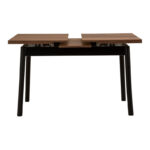 Τραπέζι Jemmy Megapap επεκτεινόμενο χρώμα καρυδί - μαύρο 120/153x75x77εκ. - Image 4