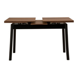 Τραπέζι Jemmy Megapap επεκτεινόμενο χρώμα καρυδί - μαύρο 120/153x75x77εκ. - Image 4