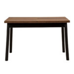 Τραπέζι Jemmy Megapap επεκτεινόμενο χρώμα καρυδί - μαύρο 120/153x75x77εκ. - Image 6