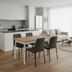 Τραπέζι Jemmy Megapap επεκτεινόμενο χρώμα φυσικό - λευκό 120/153x75x77εκ. - Image 2