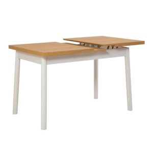 Τραπέζι Jemmy Megapap επεκτεινόμενο χρώμα φυσικό - λευκό 120/153x75x77εκ. - Image 3