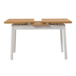 Τραπέζι Jemmy Megapap επεκτεινόμενο χρώμα φυσικό - λευκό 120/153x75x77εκ. - Image 4