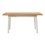 Τραπέζι Jemmy Megapap επεκτεινόμενο χρώμα φυσικό - λευκό 120/153x75x77εκ. - Image 5