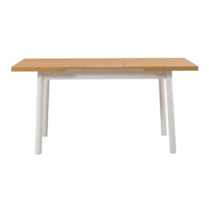 Τραπέζι Jemmy Megapap επεκτεινόμενο χρώμα φυσικό - λευκό 120/153x75x77εκ. - Image 5