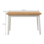 Τραπέζι Jemmy Megapap επεκτεινόμενο χρώμα φυσικό - λευκό 120/153x75x77εκ. - Image 7