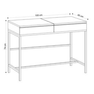 Τουαλέτα με καθρέπτη Linda Megapap χρώμα φυσικό οξιάς 100x45x74εκ. - Image 7