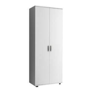 Ντουλάπα ρούχων - παπουτσοθήκη Eric Megapap δίφυλλη χρώμα λευκό 76x36x187εκ. - Image 6