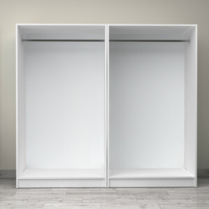 Ντουλάπα ρούχων Victoria Megapap τετράφυλλη χρώμα λευκό 200x60x181εκ. - Image 3