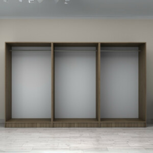 Ντουλάπα ρούχων Victoria Megapap εξάφυλλη χρώμα καρυδί 300x60x181εκ. - Image 3