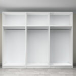 Ντουλάπα ρούχων Victoria Megapap εξάφυλλη με πατάρι χρώμα λευκό 300x60x240εκ. - Image 3