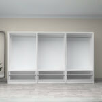 Ντουλάπα ρούχων Victoria Megapap εξάφυλλη με συρτάρια χρώμα λευκό 300x60x181εκ. - Image 3