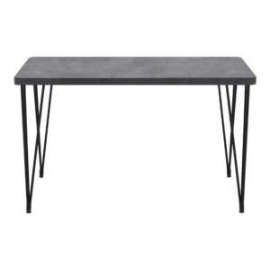 Τραπέζι Roger Megapap Mdf - μεταλλικό χρώμα σκούρο γκρι σκυροδέματος 120x70x75εκ. - Image 4