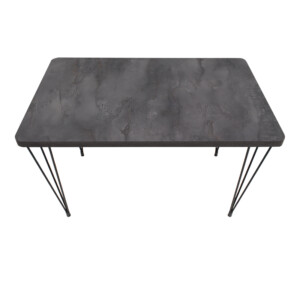 Τραπέζι Roger Megapap Mdf - μεταλλικό χρώμα σκούρο γκρι σκυροδέματος 120x70x75εκ. - Image 5